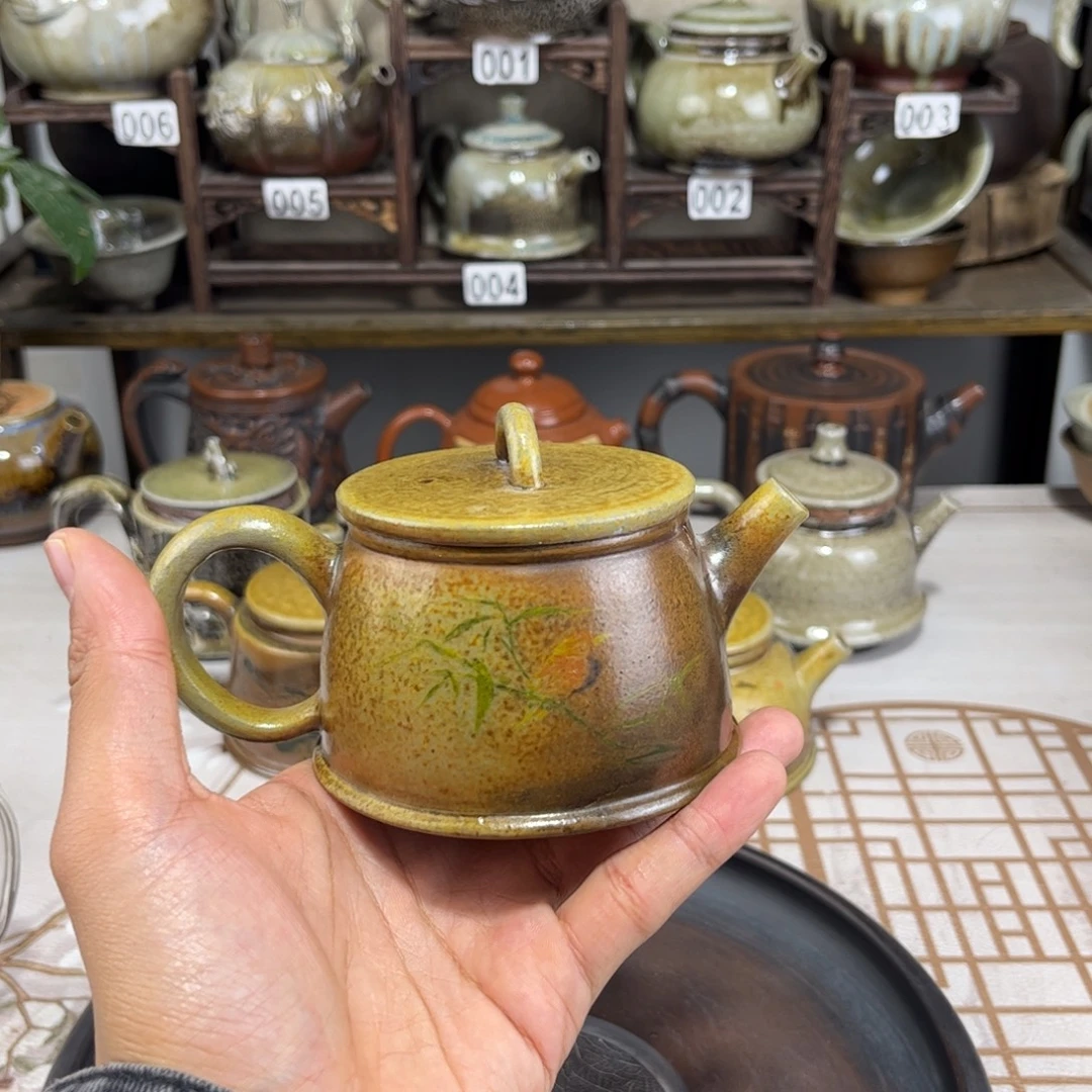 180cc白泥柴烧彩填汉瓦