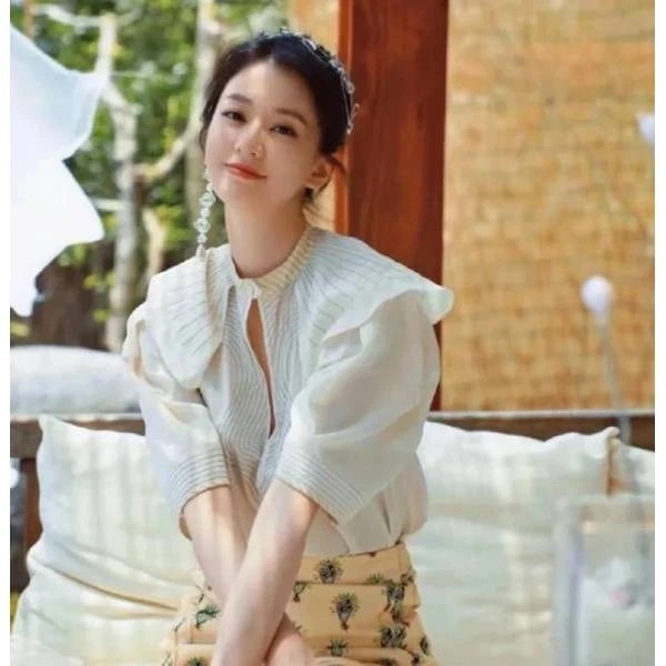 妃鱼/蔻依/真丝/上衣/95新/马零二零九