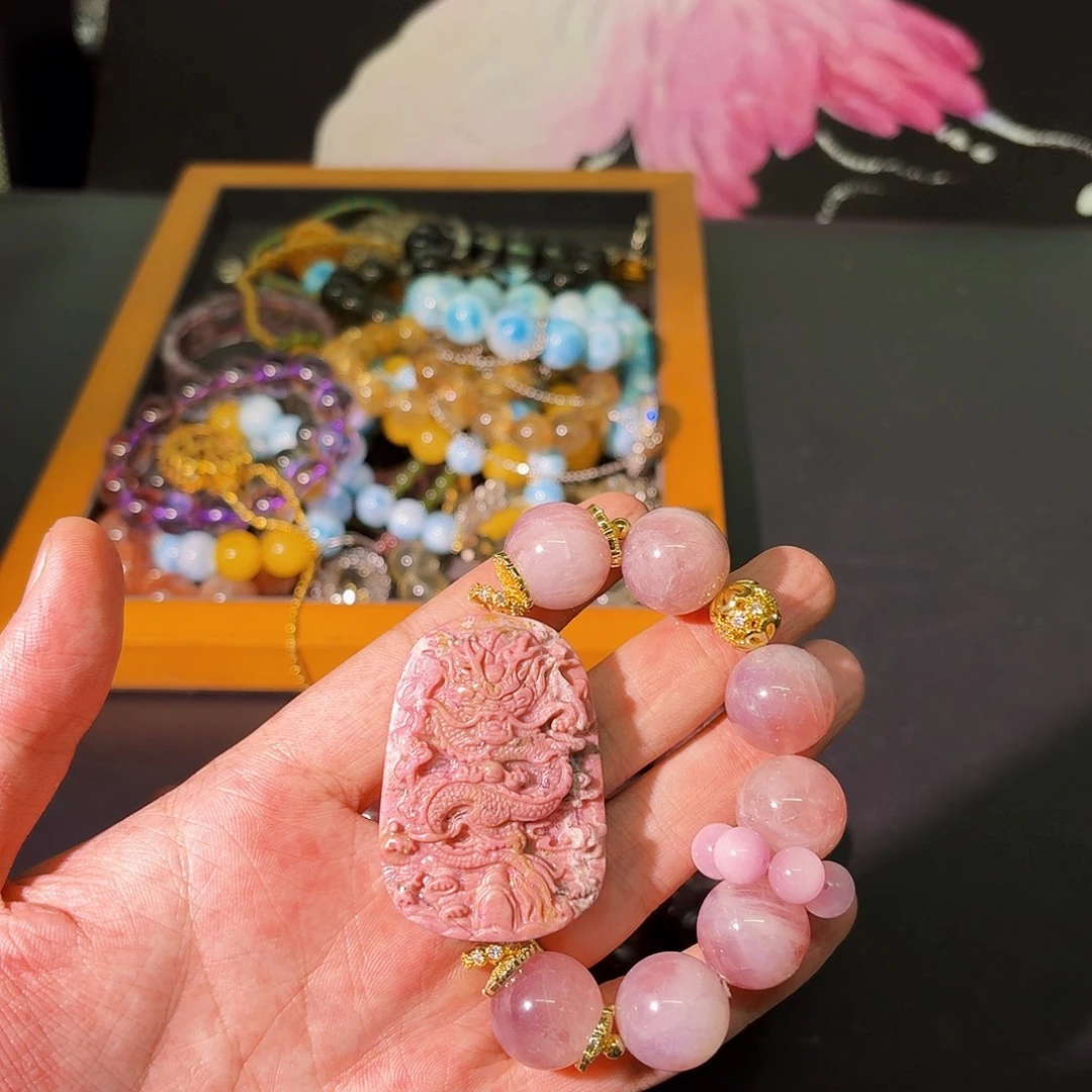 合金手链水晶蔷薇龙牌