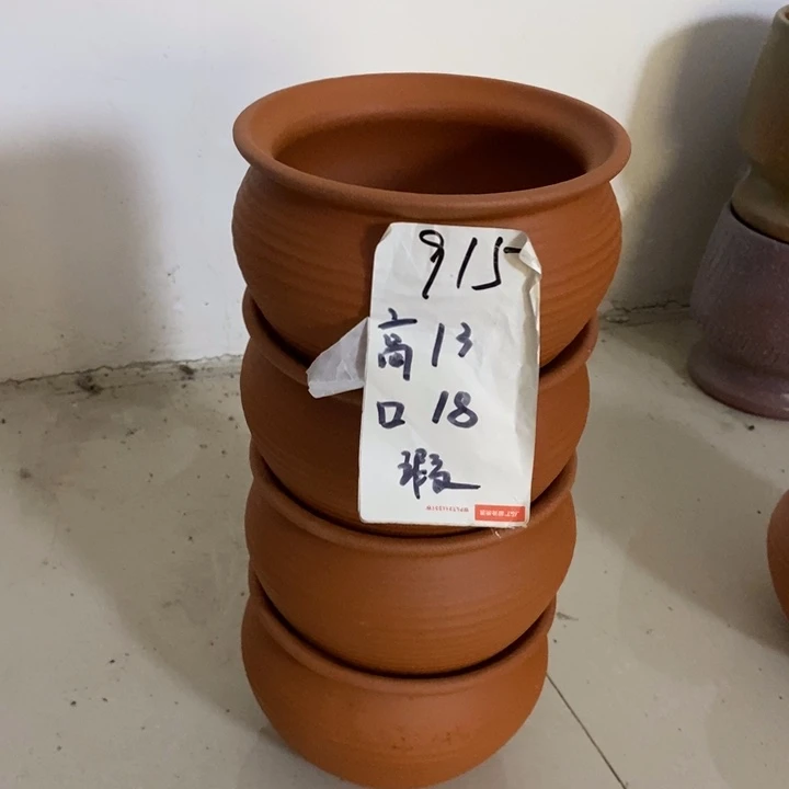 粗陶红陶绿植花盆915