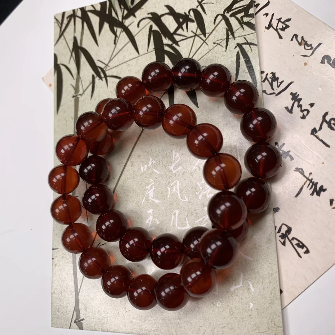 《老猪严选》XP007天然琥珀蜜蜡血珀手串约12mm多样性发其一