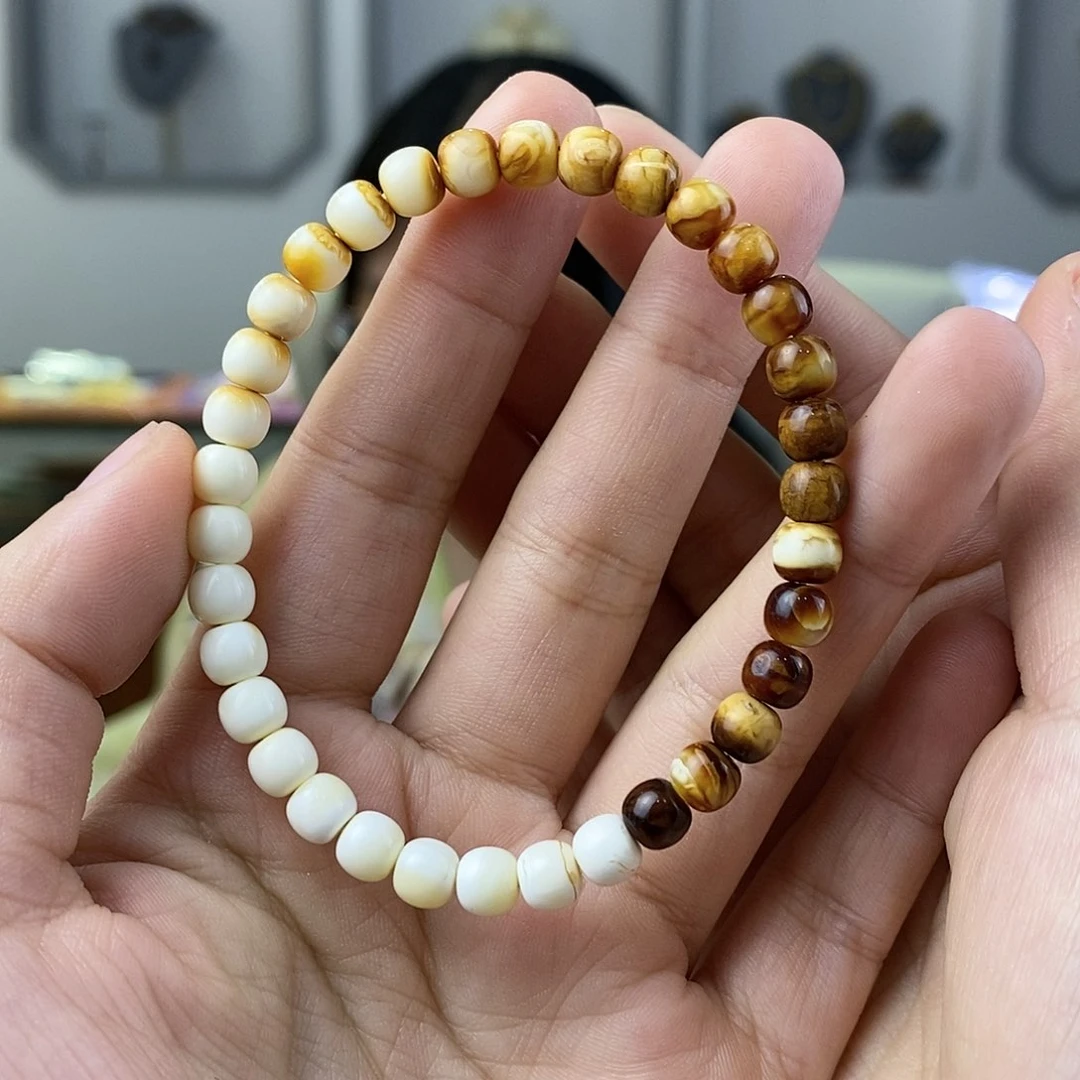 琥珀珠宝奇石未镶嵌蜜蜡手串6mm
