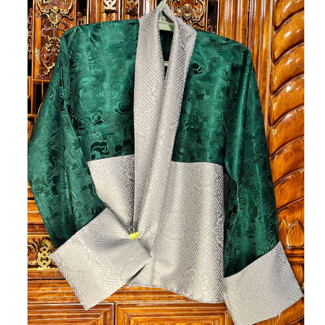 藏式缎子衬衫  气质  百搭 修身  民族风衬衣（女士）缎子甲鲁衬衫