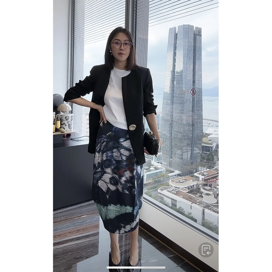 【FELOCCA】醋酸重工提花气质半裙    NYN-2907