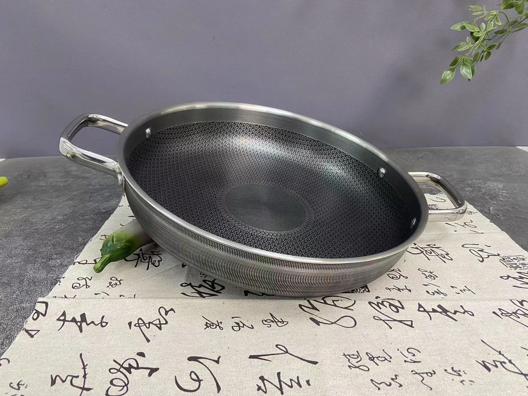 【胖哥粉丝专属】32双面双耳煎锅厨师煎盘大口径家用