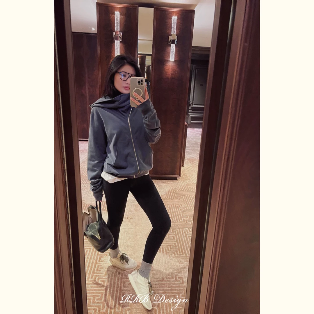 RRB Design “神秘感”重磅酵洗工艺百搭长袖连帽卫衣外套显瘦上衣