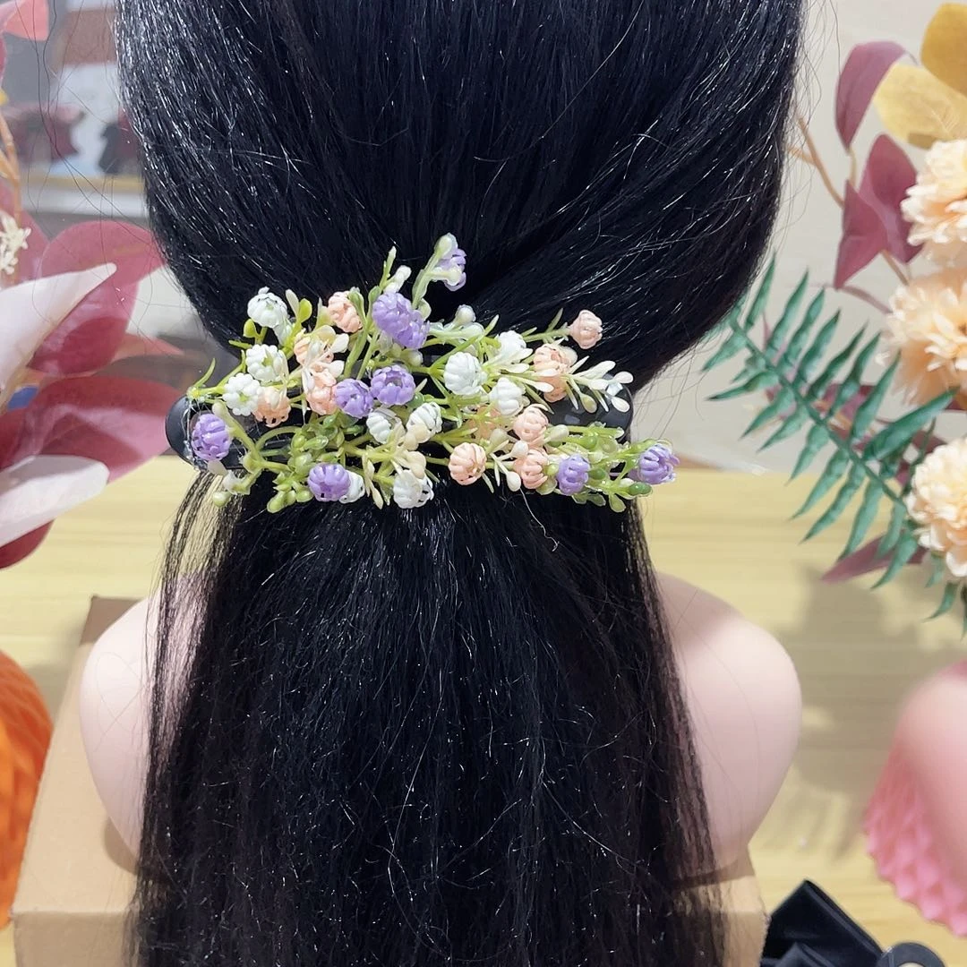 皮质铁合金蝴蝶结发夹