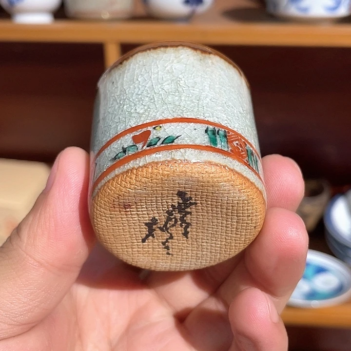 紫砂第74号，全新涉草柳三陶胎手绘小杯