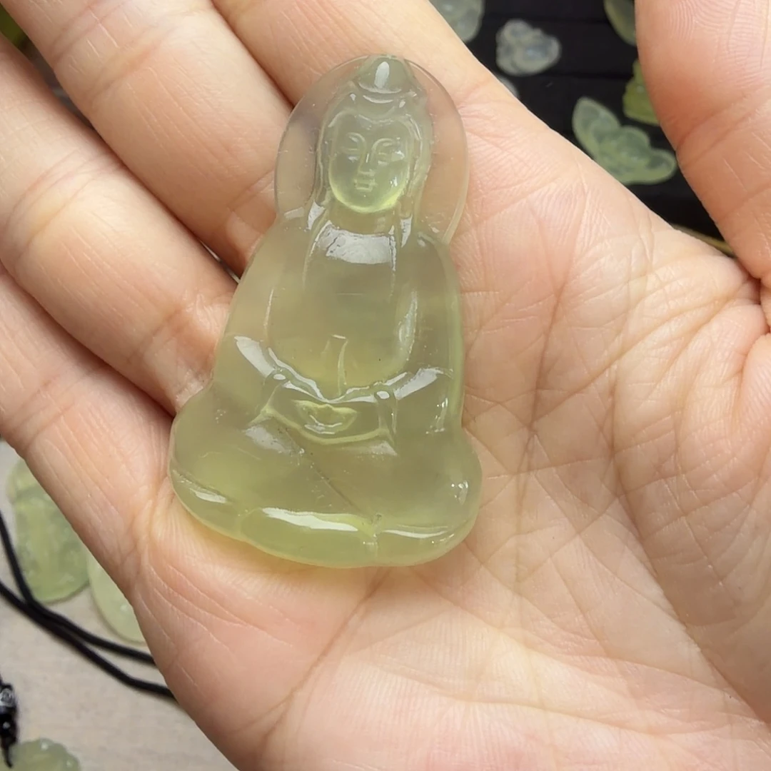 岫玉合金颈饰吊坠