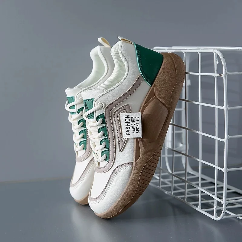 圆头低帮轻便女系带春季休闲板鞋百搭运动鞋女鞋6023/ZY5816