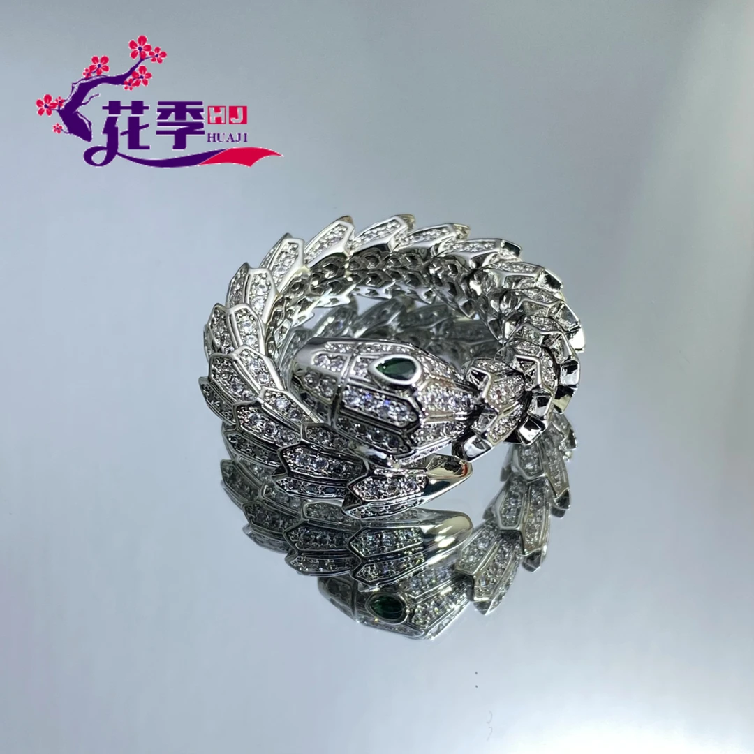 【花季】 原创艳彩蛇头强荧光戒指G432