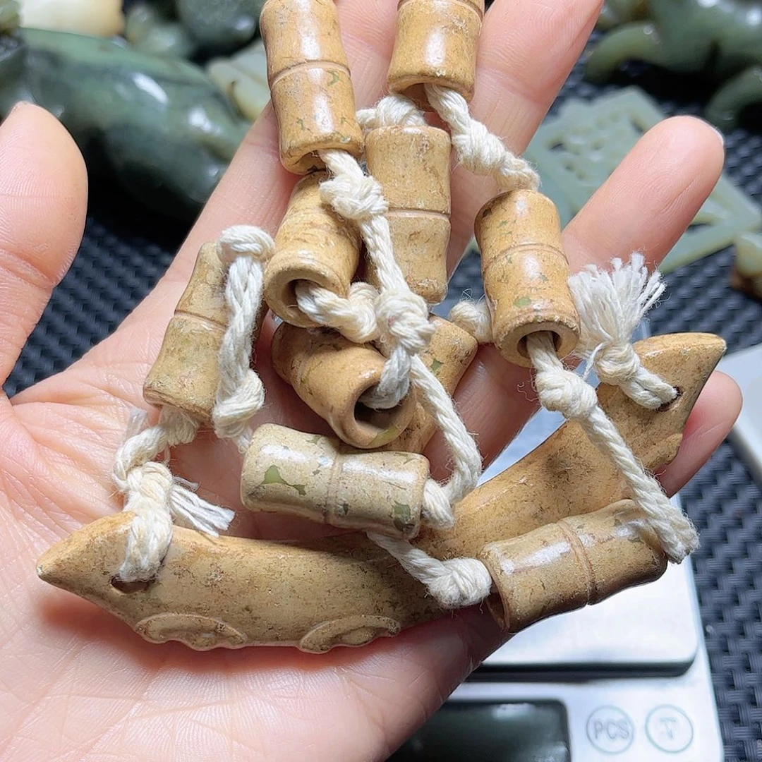 白玉菩提吊坠摆件
