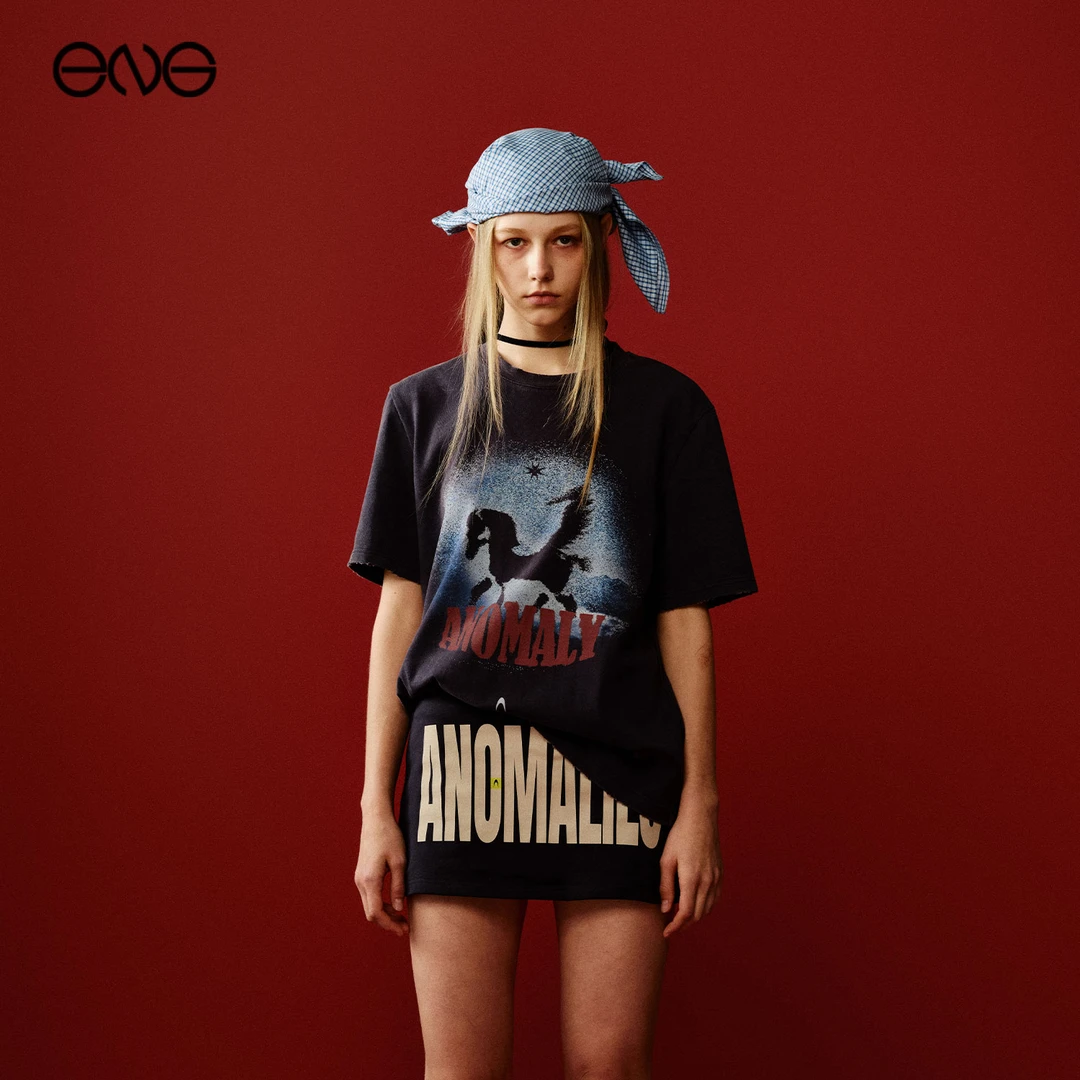 【ENG】Anomalies Department 水洗磨破做旧印花短袖T恤 2025新款