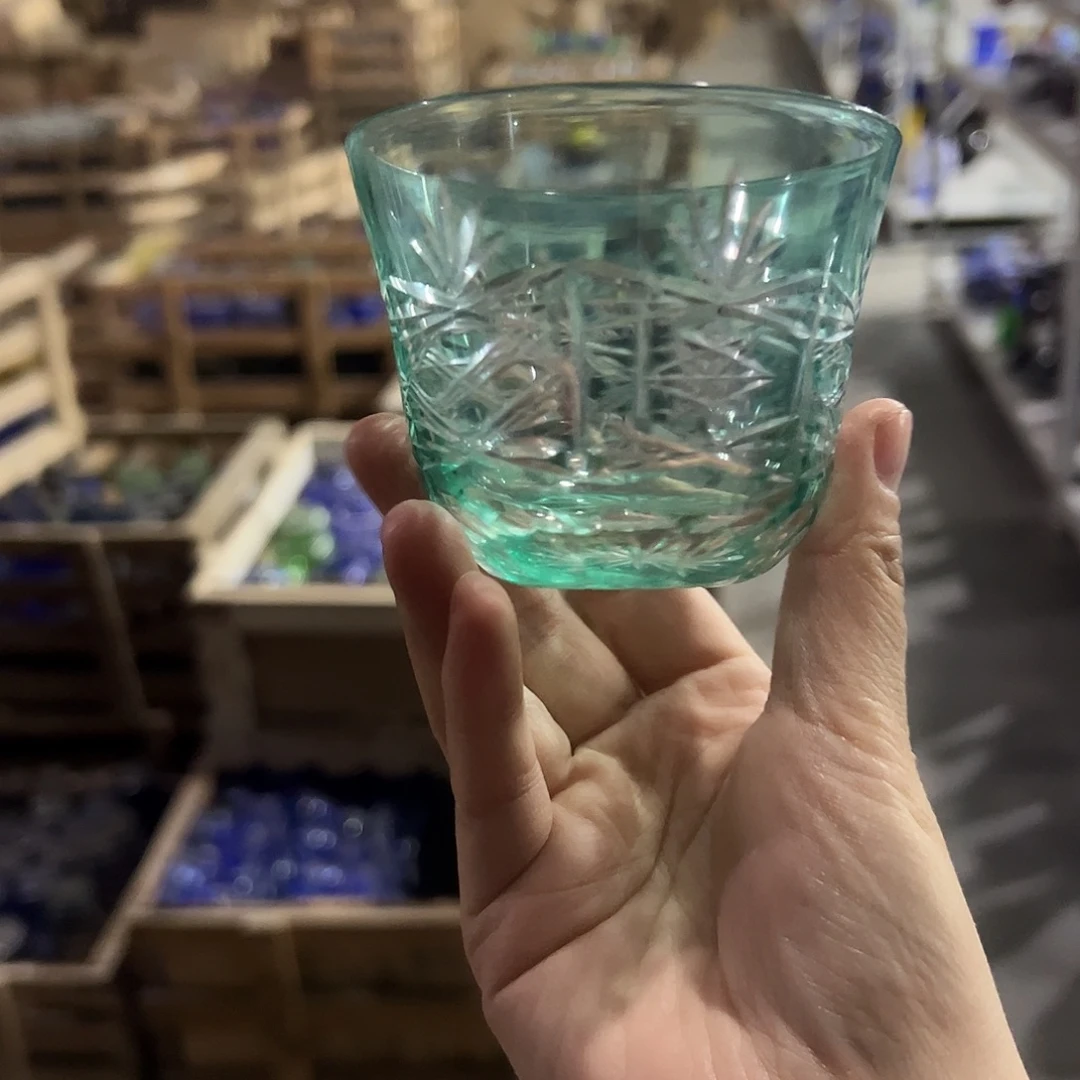 水晶玻璃平底款微瑕一个