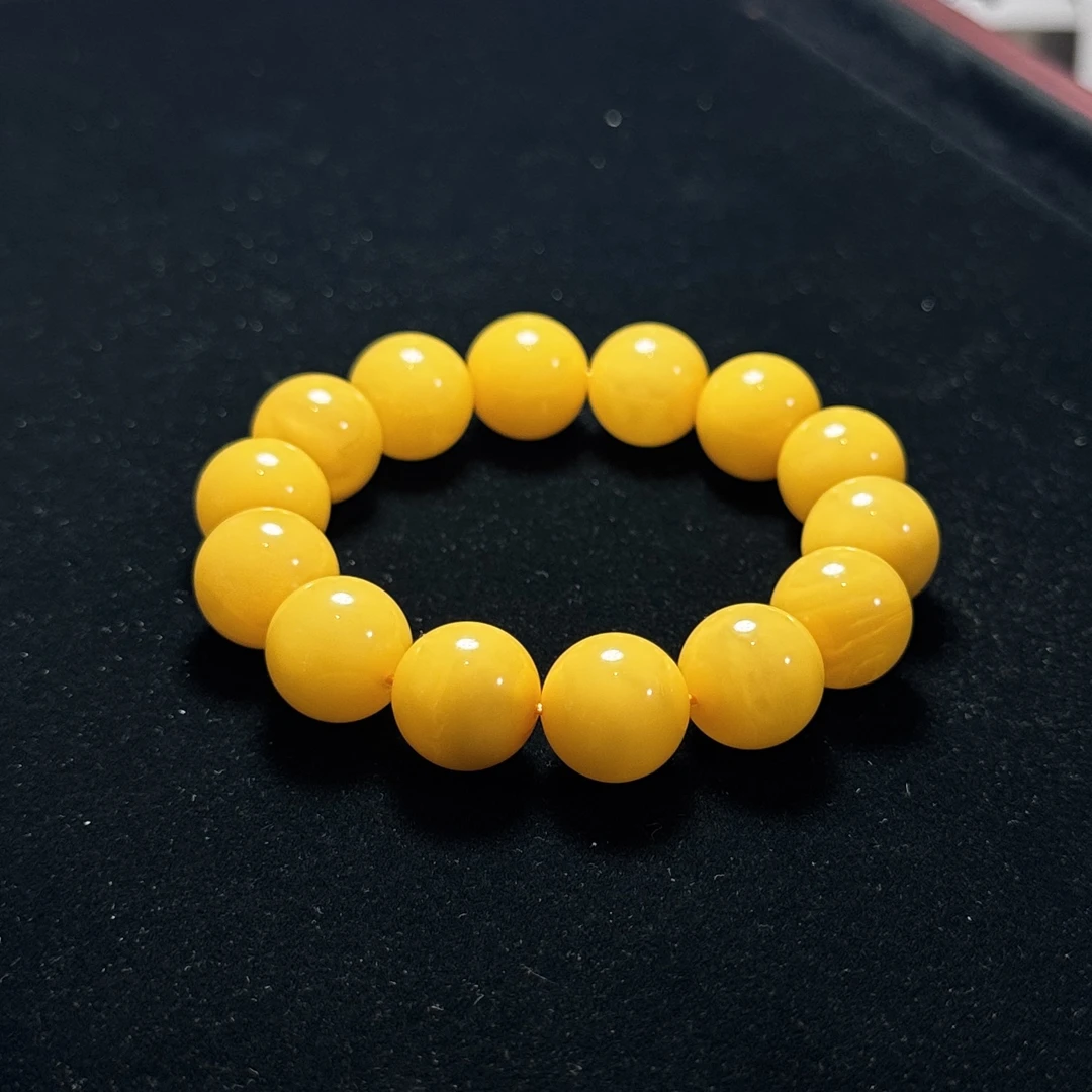 天然蜜蜡14mm单圈手串