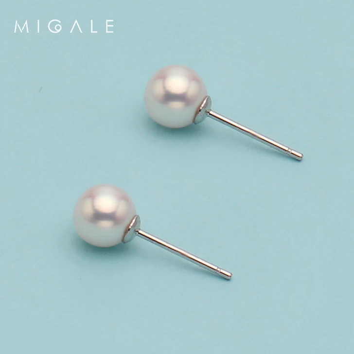 【珍珠奶奶推荐】强烈推荐！S925芈伽勒淡水珍珠耳钉6-7mm C1066