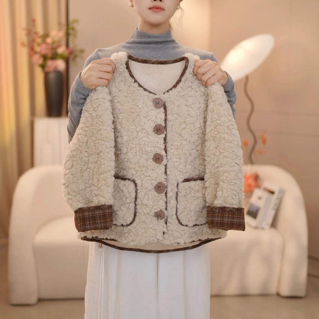 SMOTOUCH MUD2024秋冬女童韩版时尚百搭小香风加厚外套--Y3656