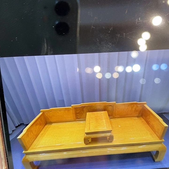 暖***绿楠木罗汉床两件套