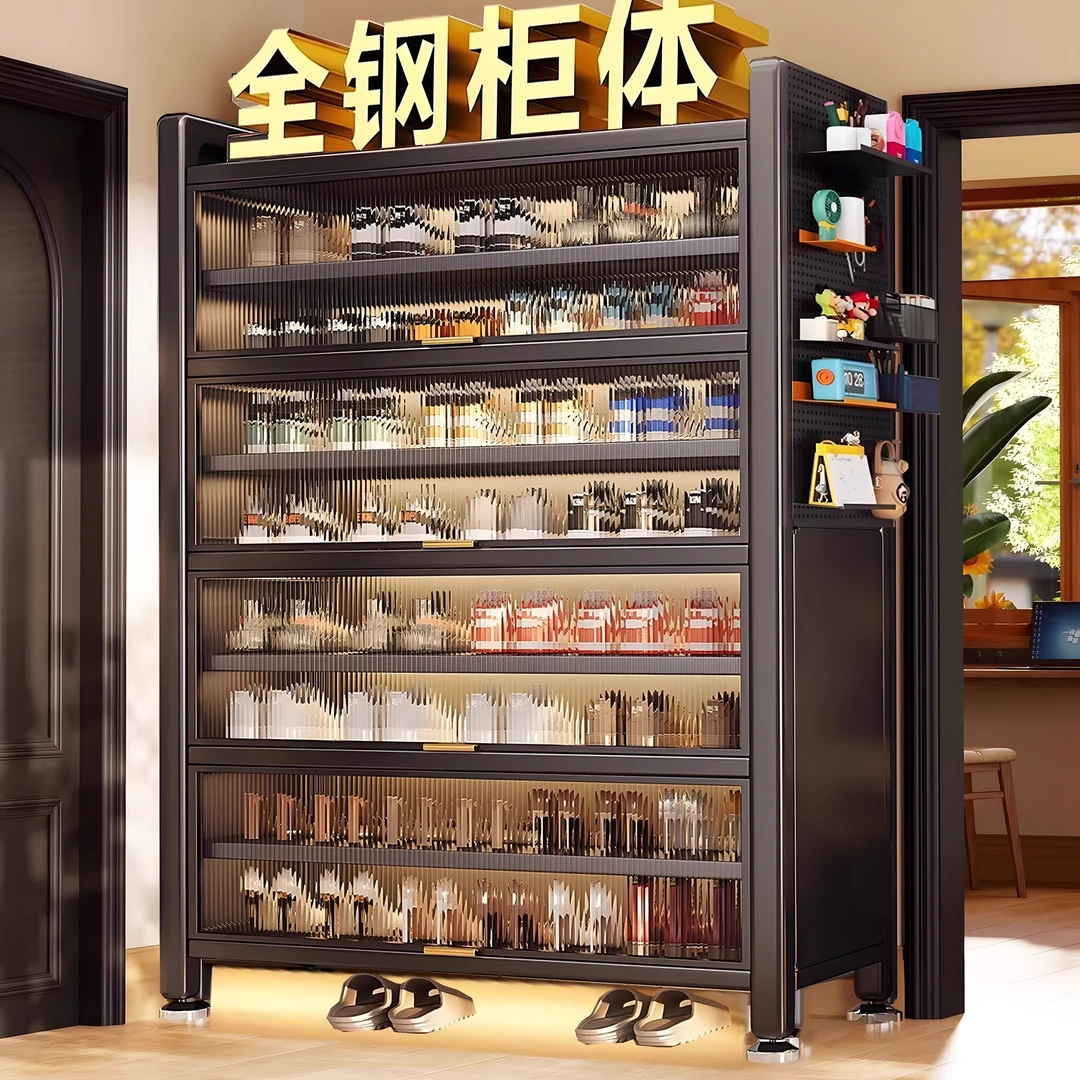 钢制防尘鞋柜家用门口玄关柜阳台大容量储物柜子多层收纳柜鞋架