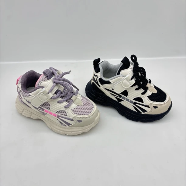 春季新款儿童双网透气男童女童超轻潮款休闲魔术贴运动鞋7008