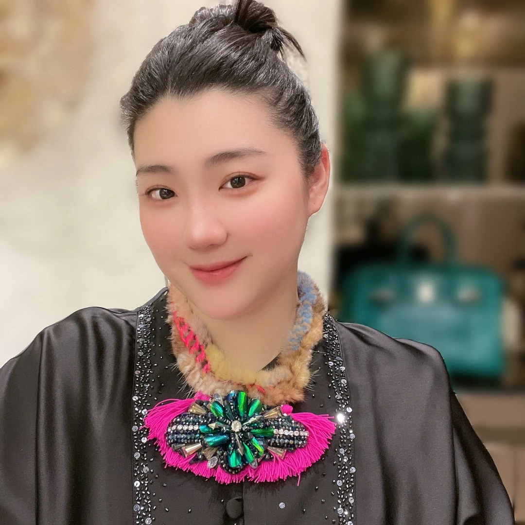 不锈钢项链 JO2原创设计泰国纯手工打造时尚色彩碰撞毛毛百搭项链