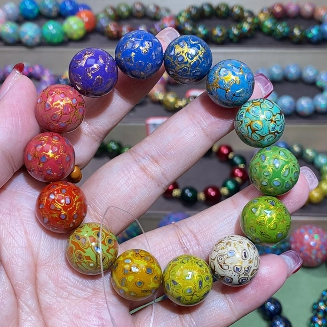 大漆珠1.5多宝手串螺钿