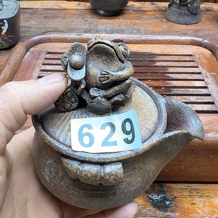 纯手工制作粗陶茶具