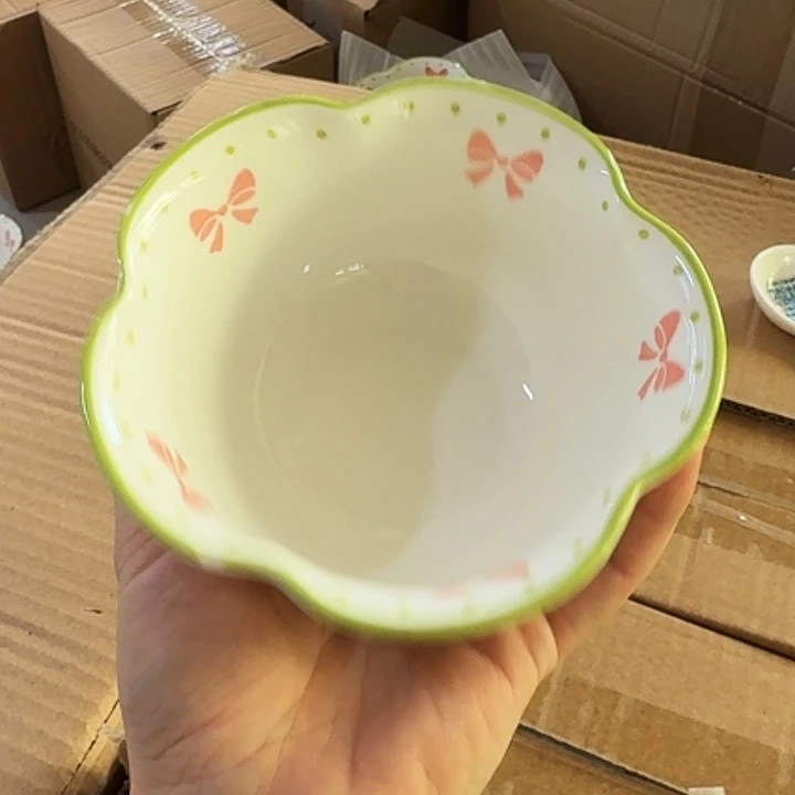 摆件陶高温陶瓷釉下彩微瑕！2个