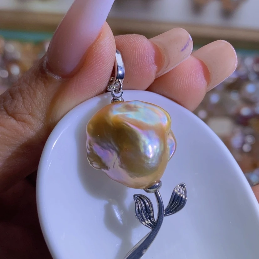 【闪购商品】淡水珍珠天然珍珠（微瑕）合金