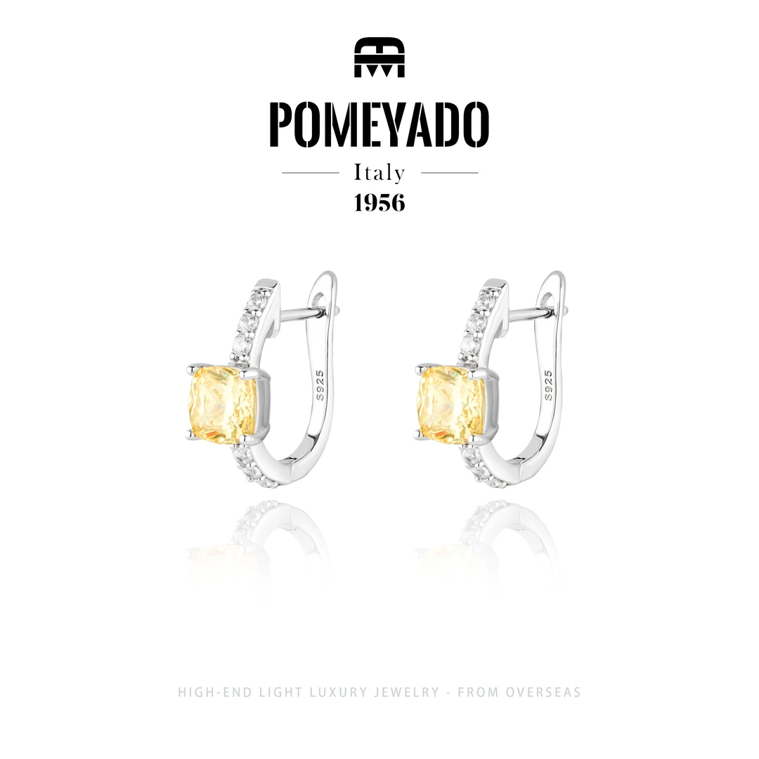 925银【轻柠物语】Pomeyado设计感时尚百搭高级轻奢耳扣 F3509