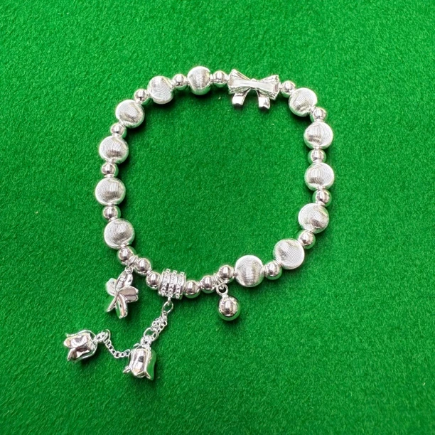 足银社实心精品手饰  银色手链33g无礼盒YZ009