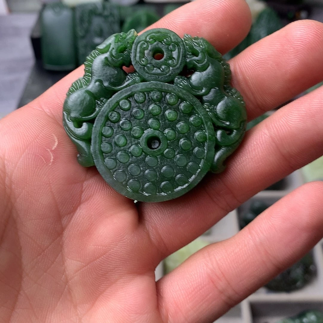 和田玉未镶嵌吊坠(不含链)