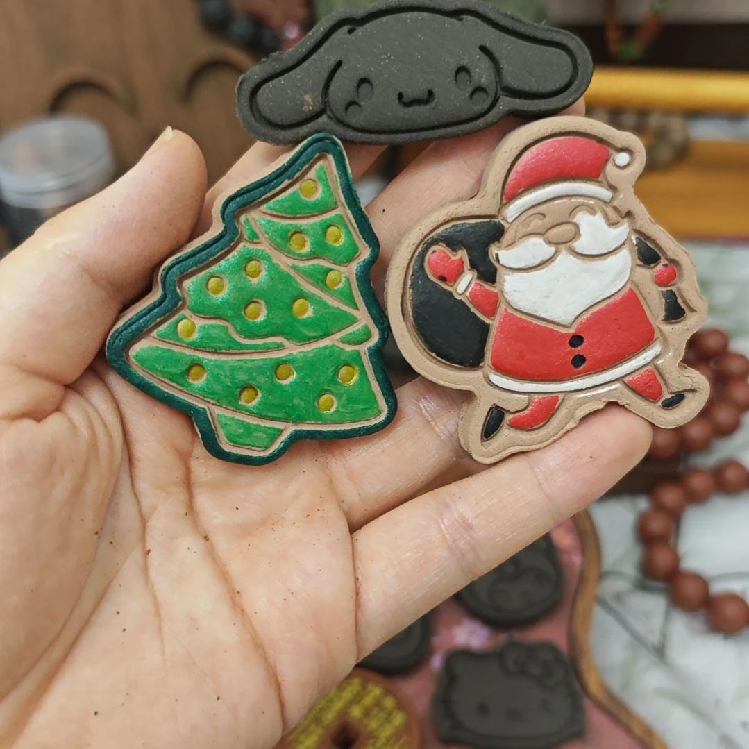 泥塑福利微瑕冰箱贴三个