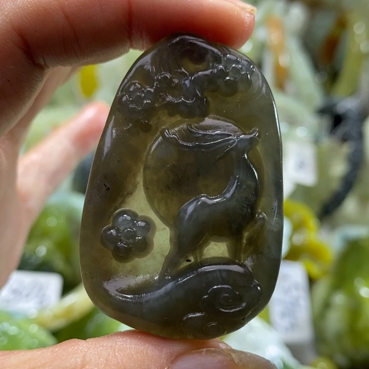 岫玉未镶嵌岫玉吊坠
