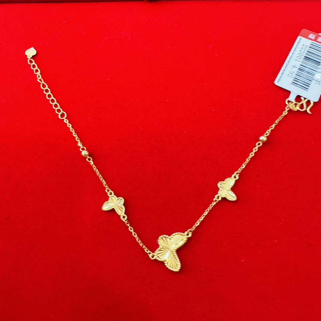 【珊珊专享】足金999饰品 小蝴蝶手链 ZP 4.92