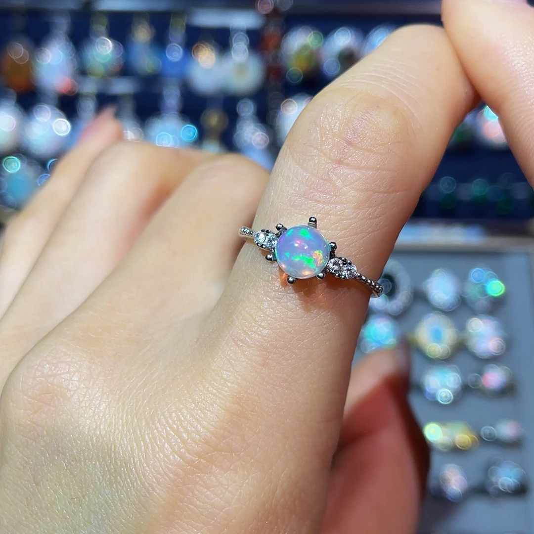 欧泊银S925镶嵌戒指