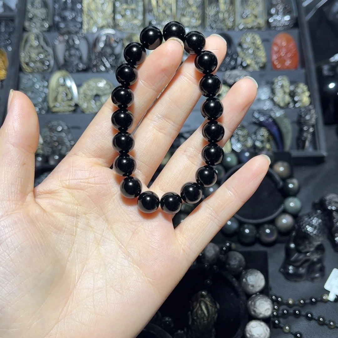 -***秋未镶嵌黑曜岩珠宝奇石
