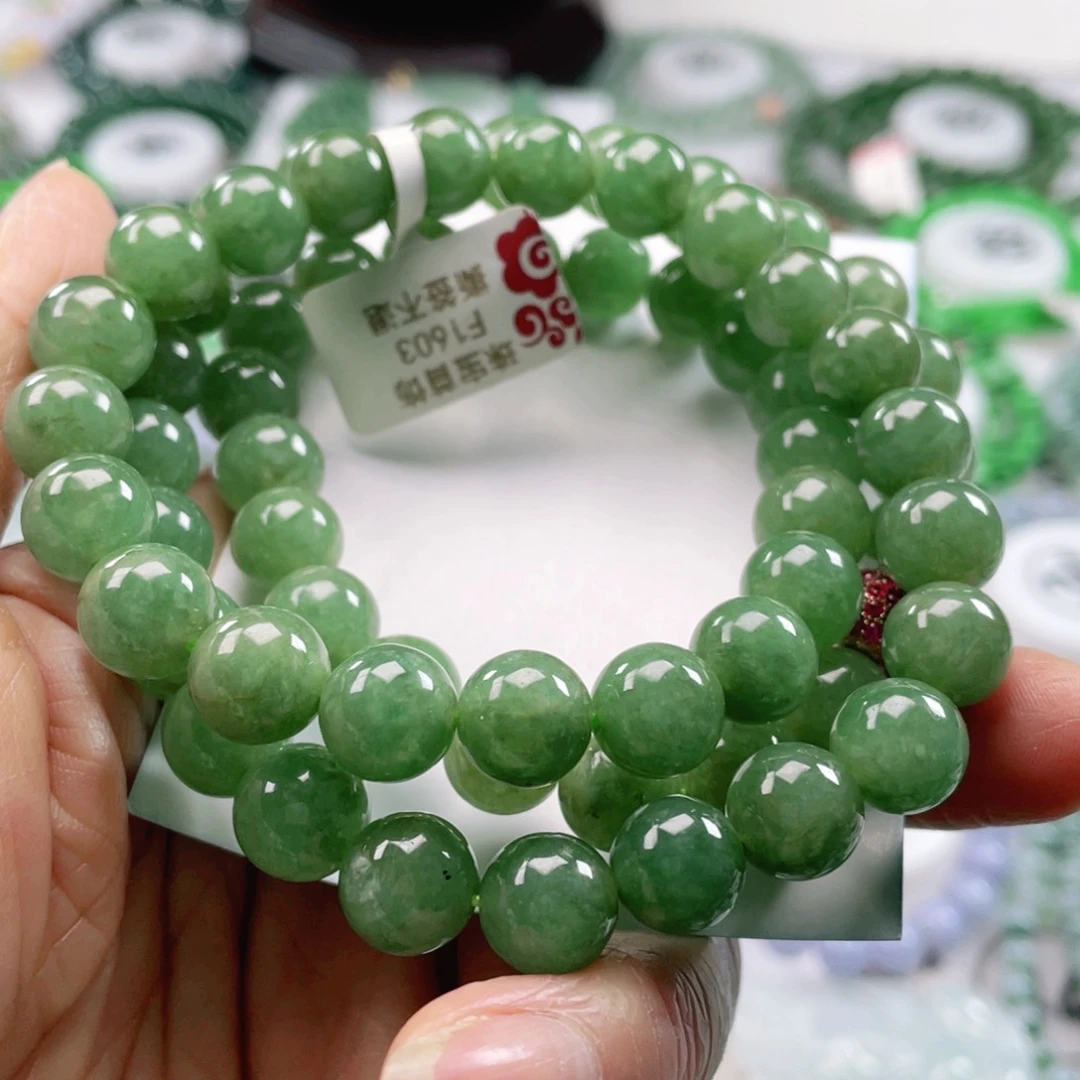 翡翠手链未镶嵌天然翡翠项链10mm