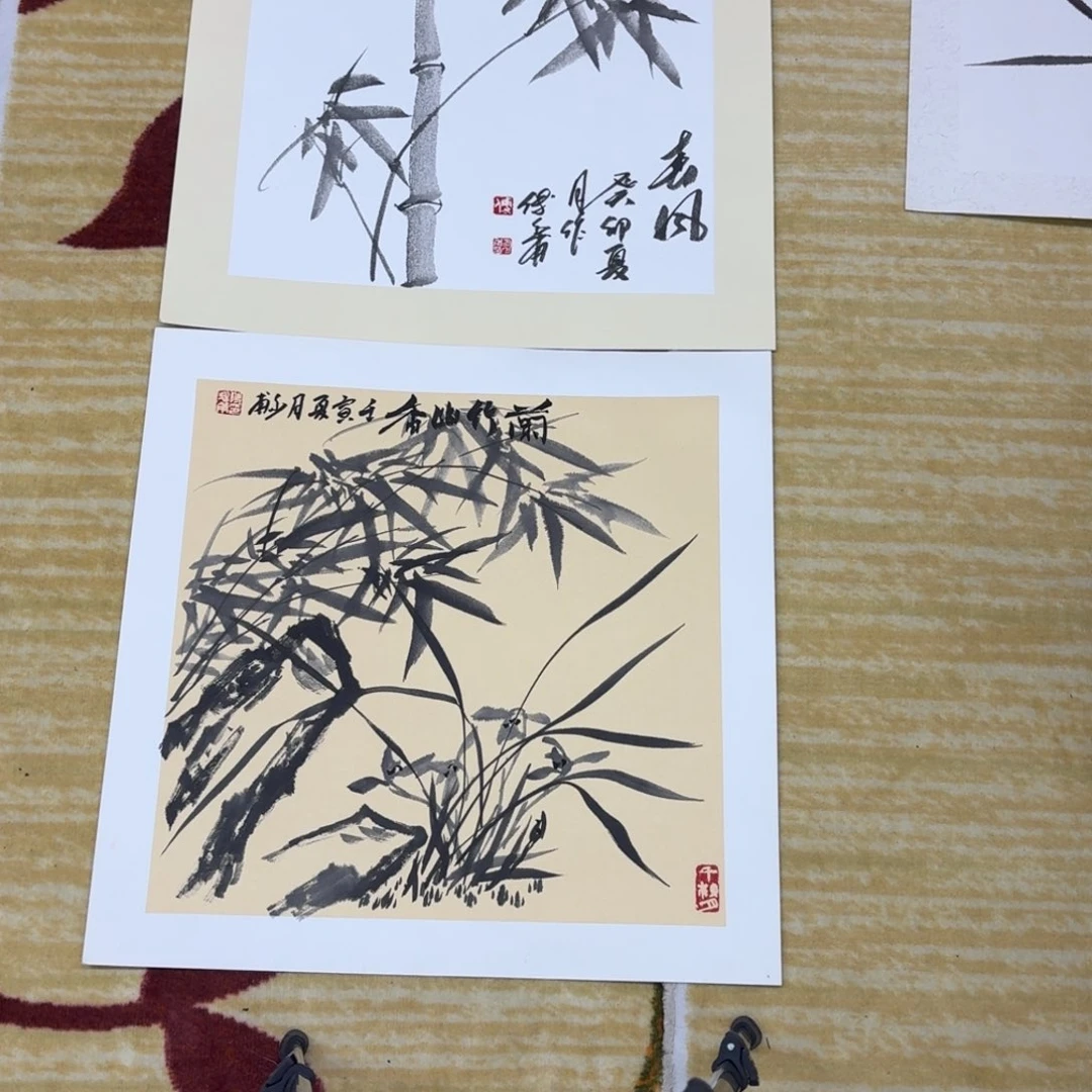 国画两张卡纸50斗方