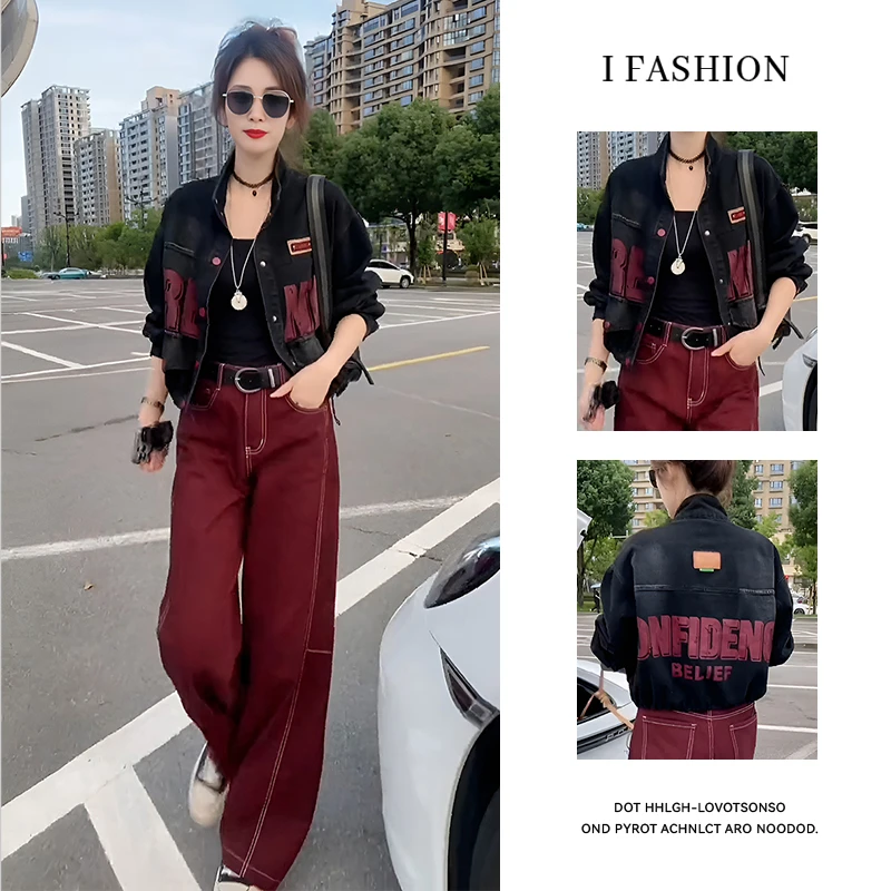 高含棉小个子复古时尚外套女2026年春秋新款宽松百搭牛仔夹克上衣