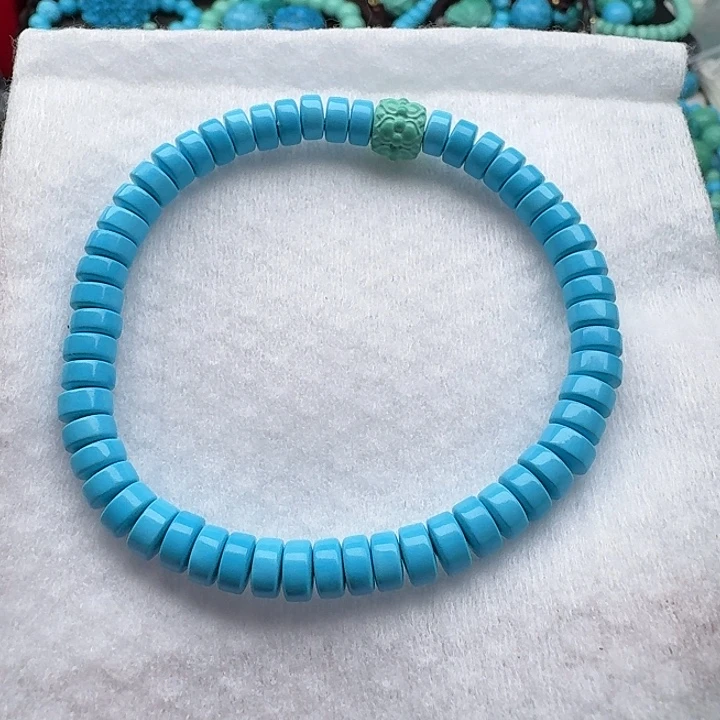 尺寸：6/3➕蓝直切隔片手串