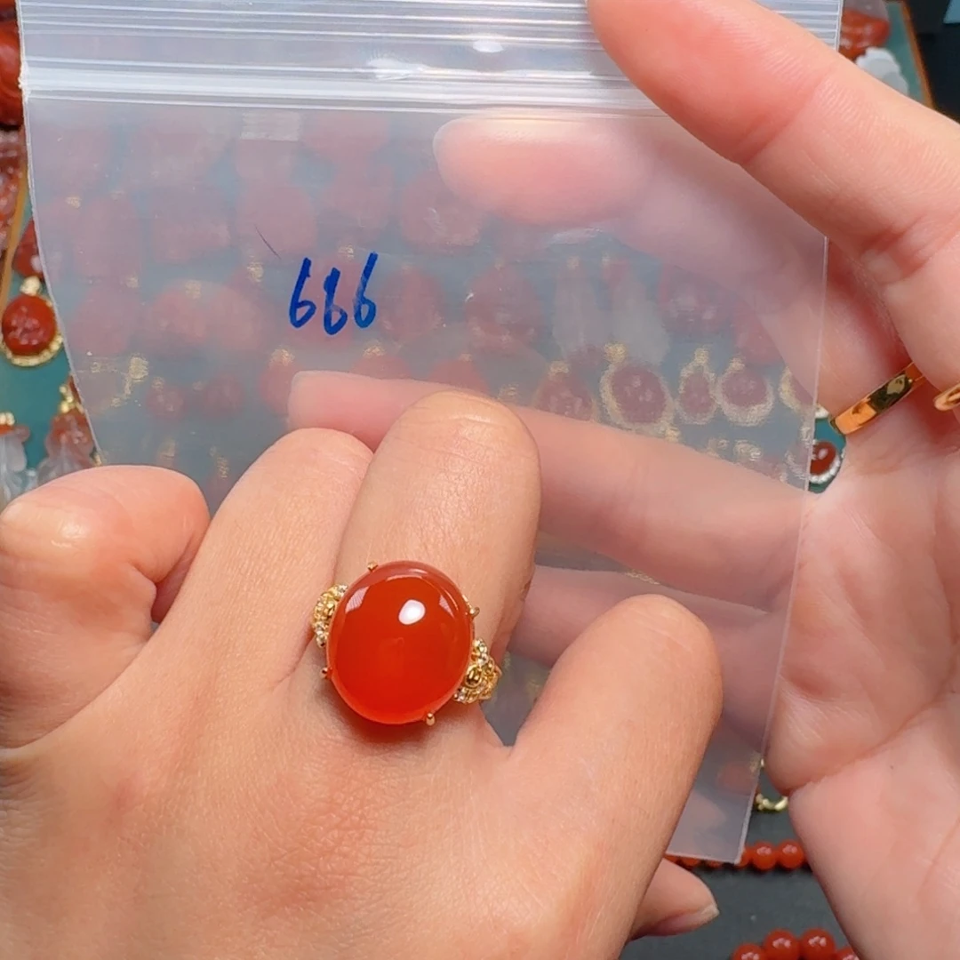 南红玛瑙南红银S925镶嵌