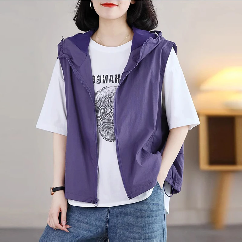 夏季薄款马甲女防晒背心2025年新款无袖外穿马夹百搭透气短款上衣