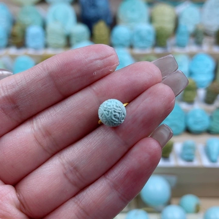 绿松石未镶嵌珠宝奇石8.8mm