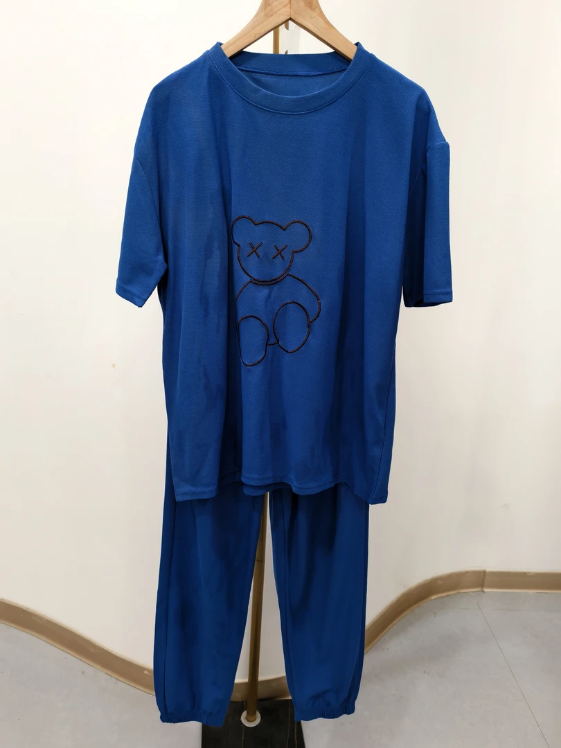 W1795时尚短袖夏季薄款家居服