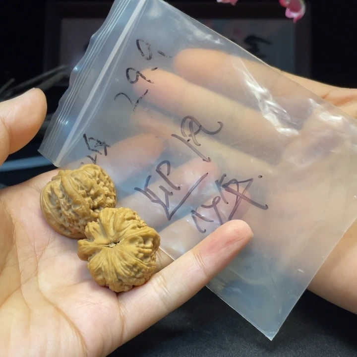 文玩核桃把件迎**年白狮子