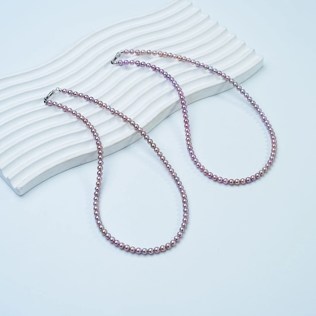 紫珠小蛮腰珍珠锁骨链4.5-5.5mm多样性发一