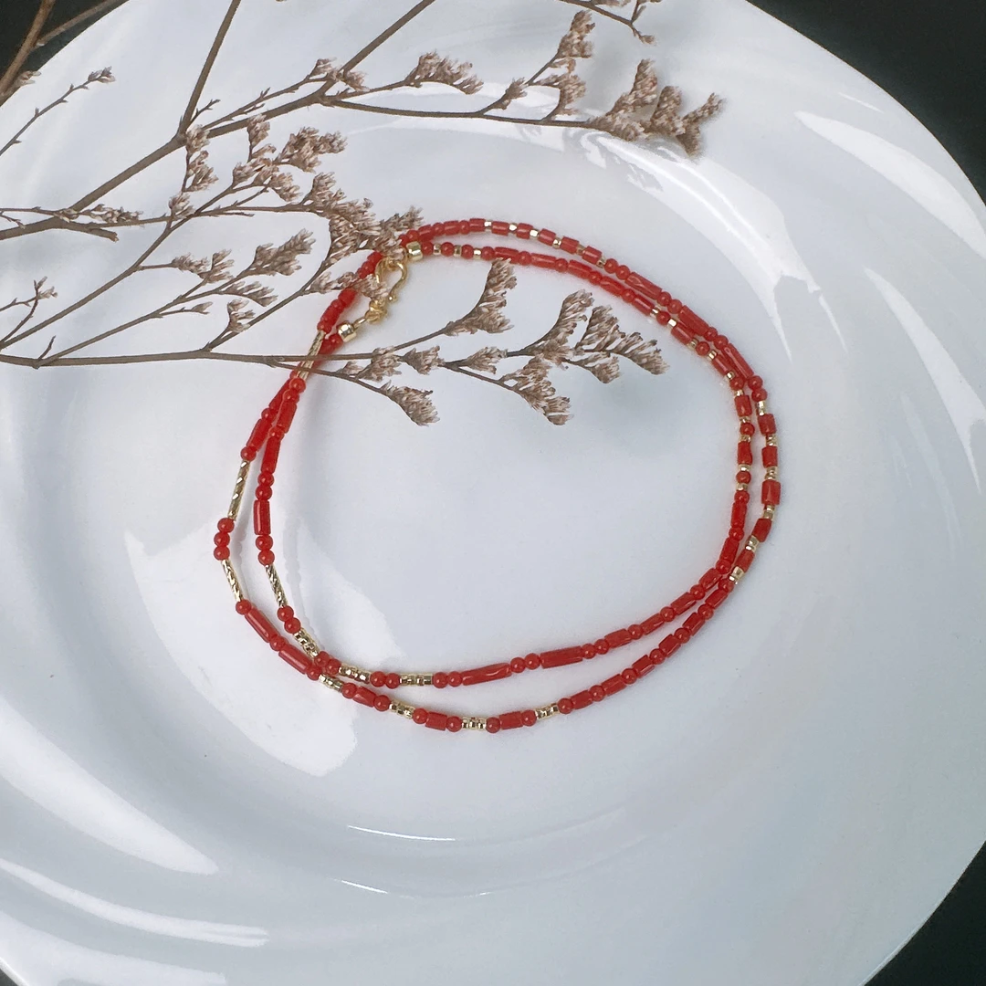 【央博玉专属】珊瑚项链-G1101WH-多样性发一