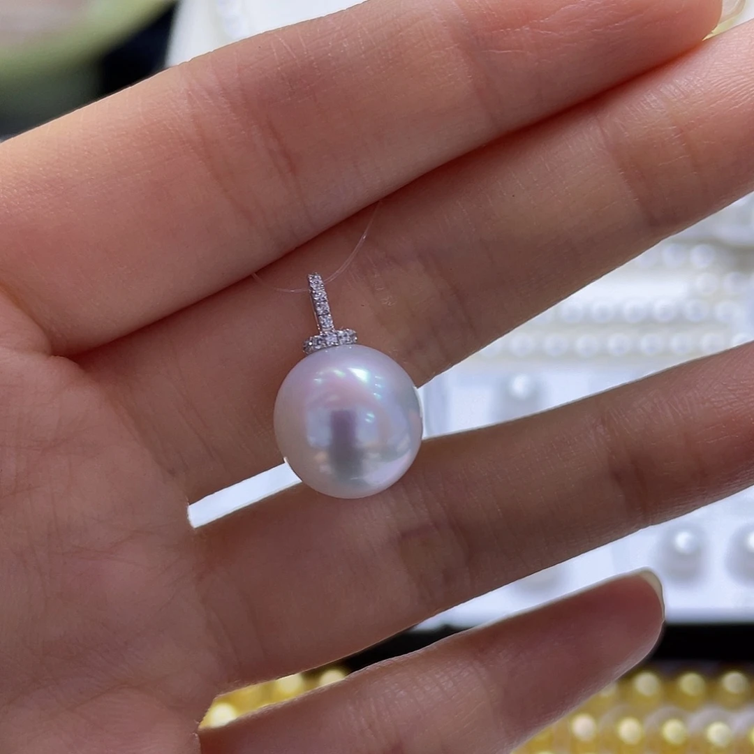 吊坠(不含链)海水珍珠18K金镶嵌