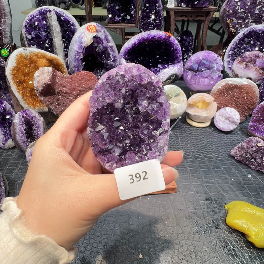 未镶嵌紫晶珠宝半成品